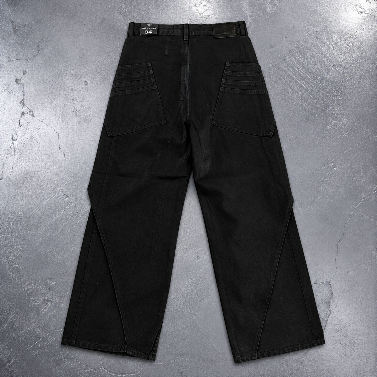 VALABASAS/「GOZAI Black Waxed Baggy」