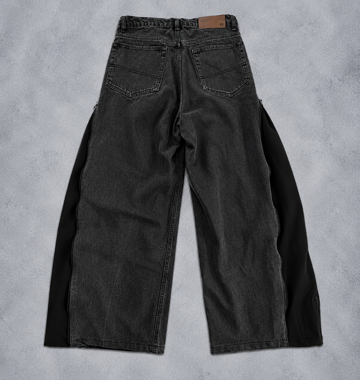 SHADOW BLACK 3WAY ZIP DENIM