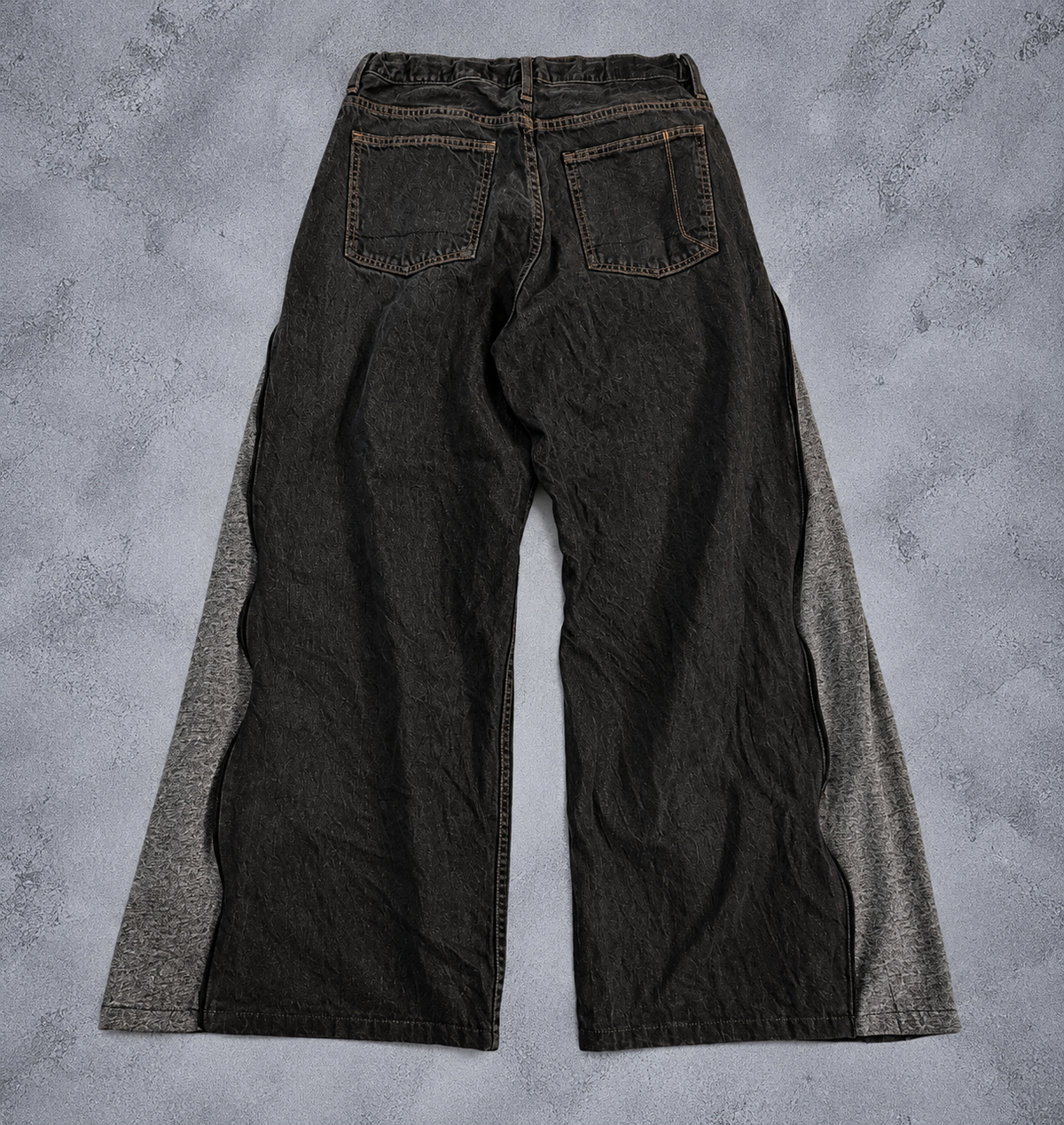 REMAKE WAVE PANEL BAGGY DENIM