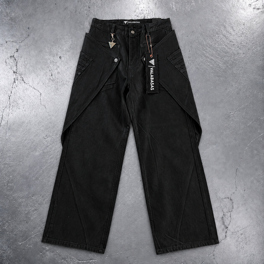 VALABASAS/「GOZAI Black Waxed Baggy」