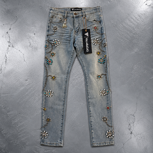 VALABASAS / EMBARGO Light Dirty Wash Skinny Jeans