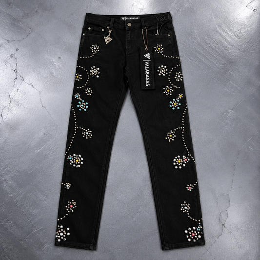 VALABASAS / EMBARGO BLACK Wash Skinny Jeans