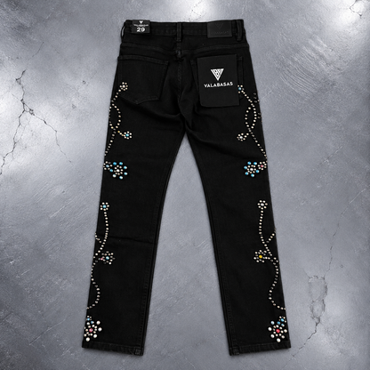 VALABASAS / EMBARGO BLACK Wash Skinny Jeans