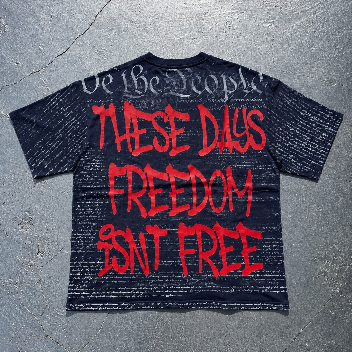 VALABASAS FREEDOM TEE  NAVY BLUE