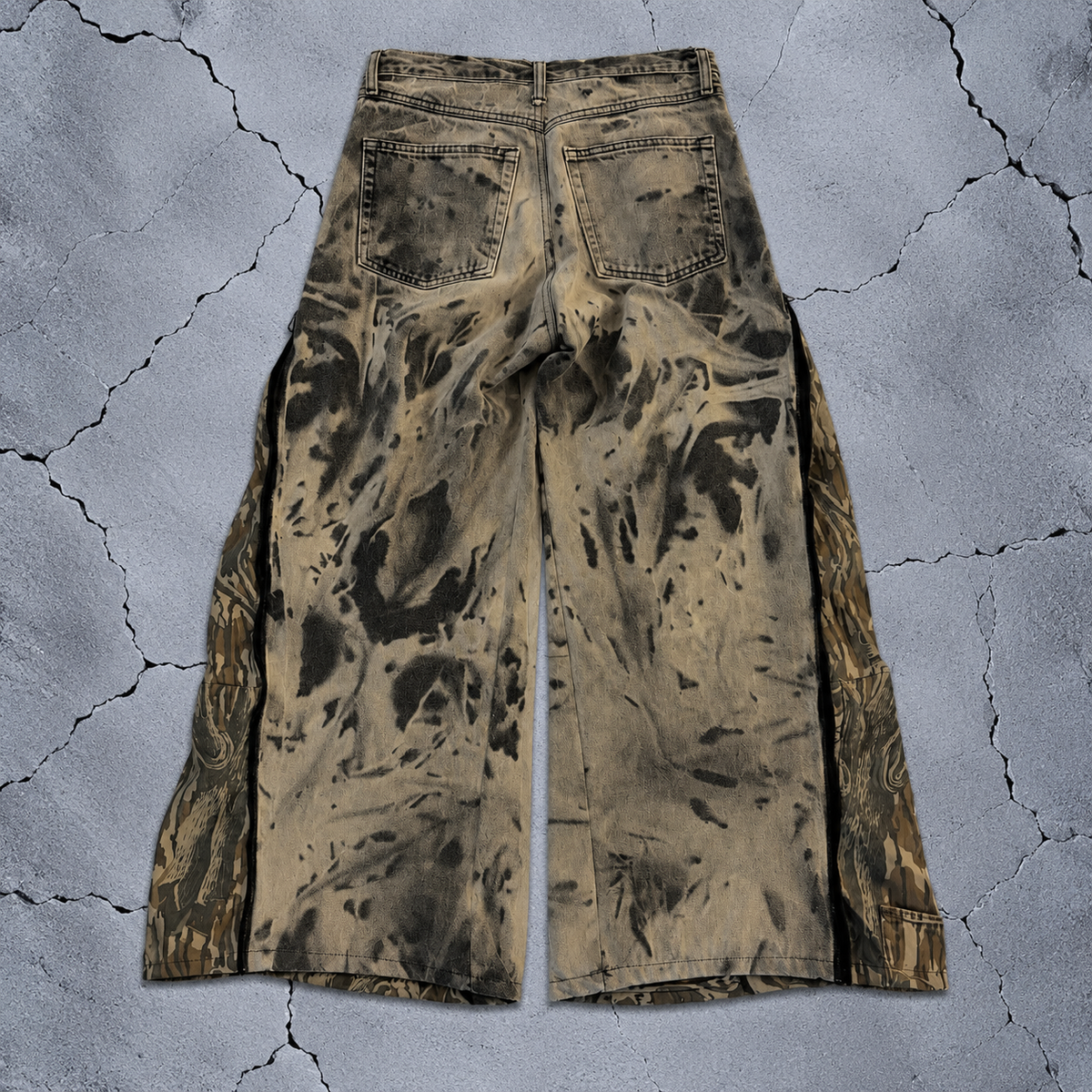 MULTI ZIP CAMO PANEL DENIM