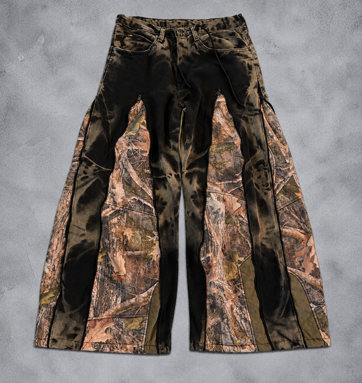 FOREST BLEACH CAMO DOCKING WIDE PANTS