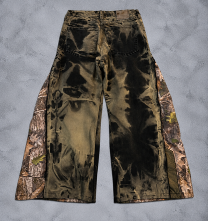 FOREST BLEACH CAMO DOCKING WIDE PANTS