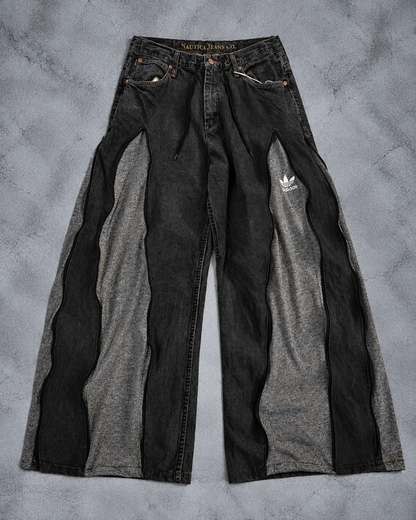 REMAKE WAVE PANEL BAGGY DENIM
