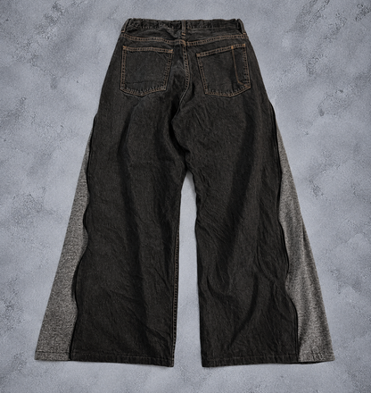 REMAKE WAVE PANEL BAGGY DENIM