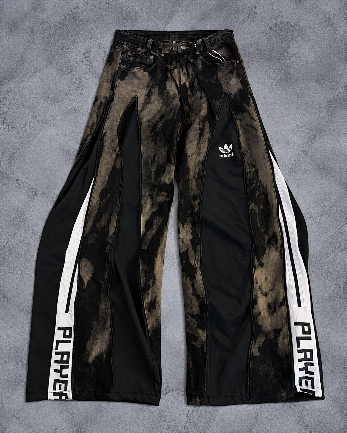 RECONSTRUCT ACID ZIP WIDE DENIM