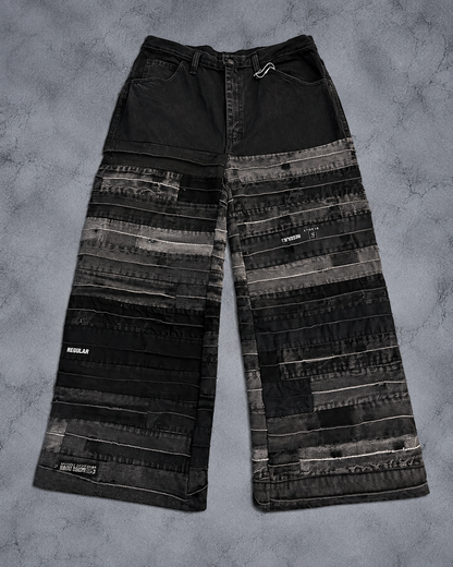 RECONSTRUCT LAYERED BLACK DENIM