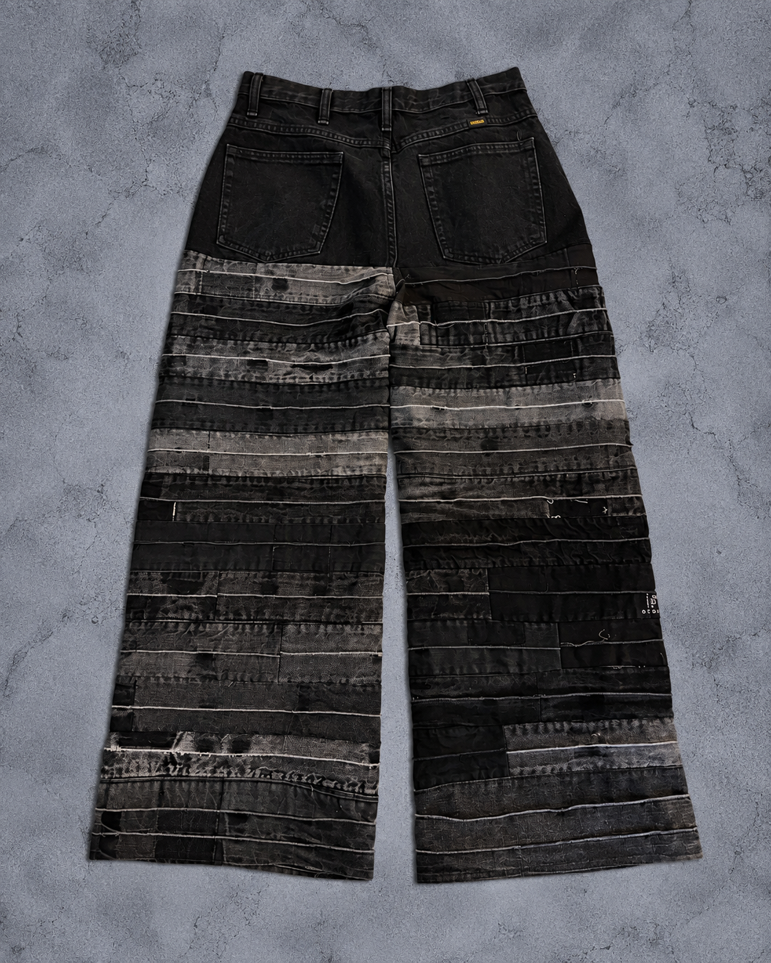 RECONSTRUCT LAYERED BLACK DENIM