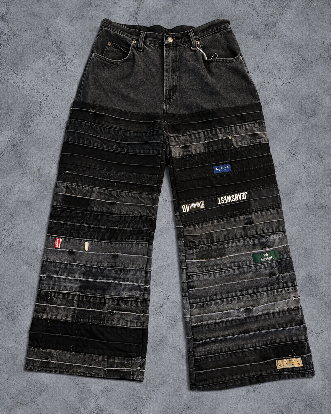 ARCHIVE LABEL PATCHWORK WIDE DENIM