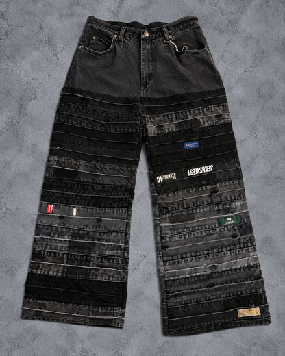 ARCHIVE LABEL PATCHWORK WIDE DENIM