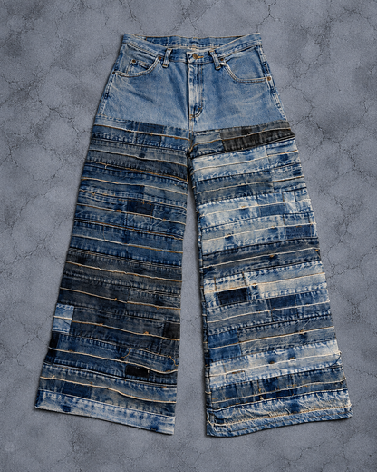 INDIGO GRADATION REBUILD WIDE DENIM
