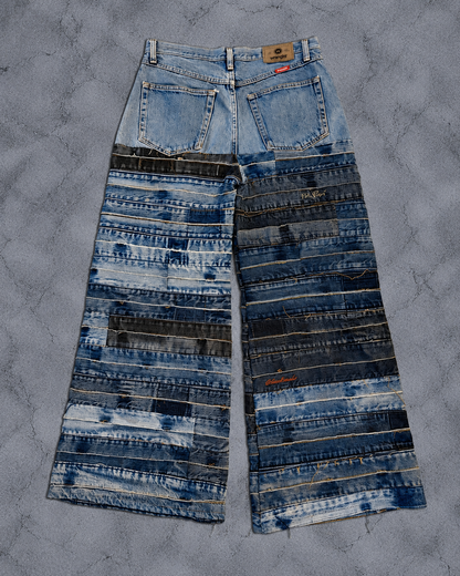 INDIGO GRADATION REBUILD WIDE DENIM